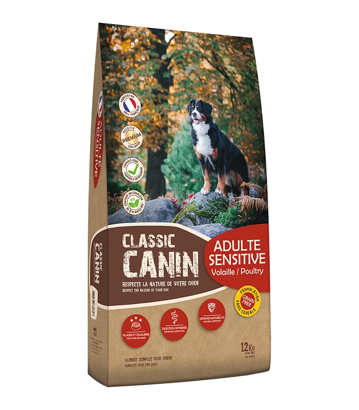 Classic canin adulte sensitive sans céréales sac de 12kg