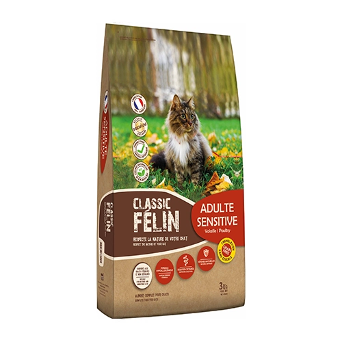 Classic félin adulte sensitive sans céréales sac de 3kg / 8kg