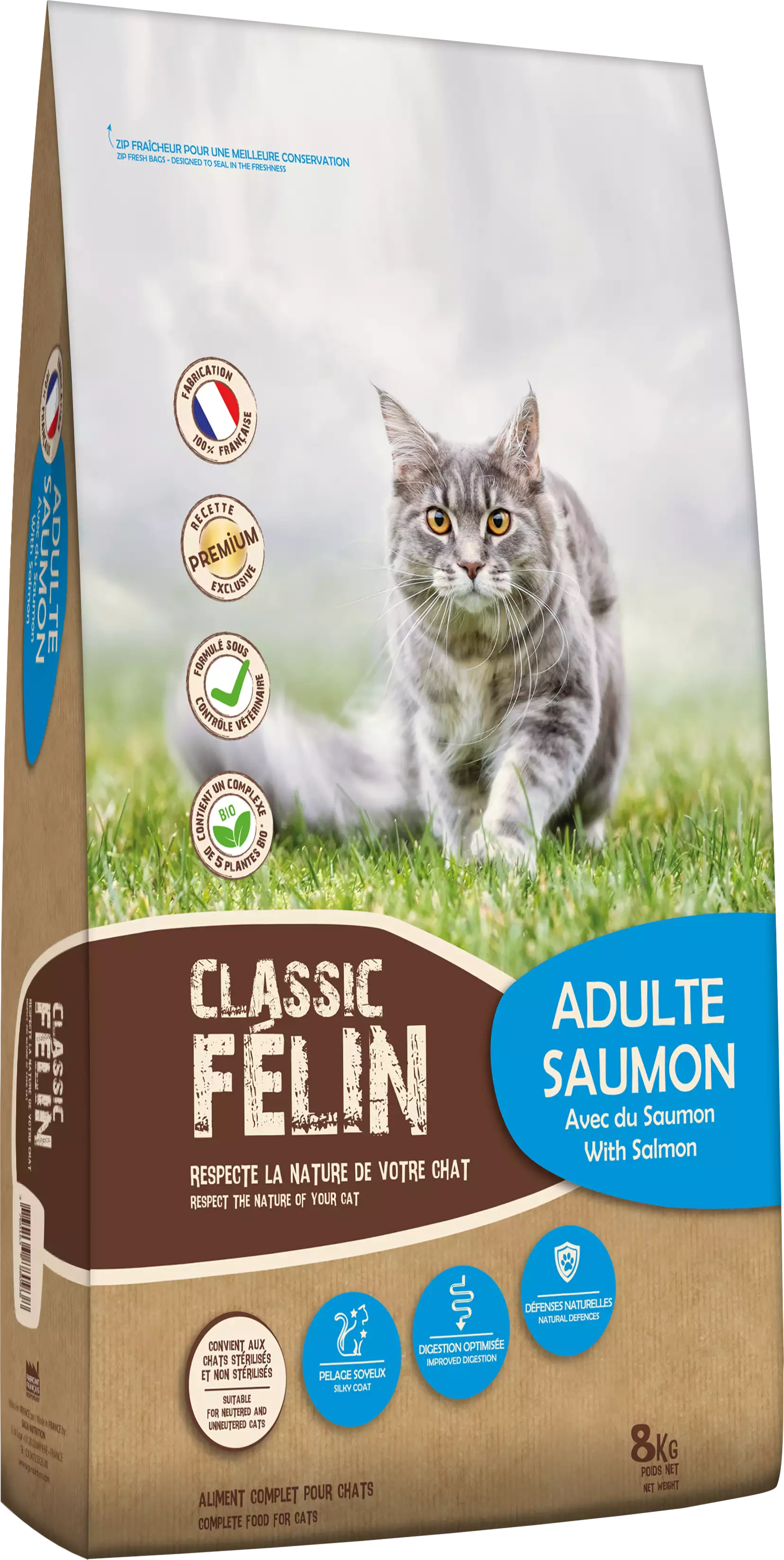 Classic félin Saumon